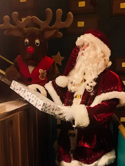 Santa and Rudolph at Funland