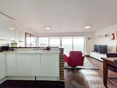 open plan living room and kitchen